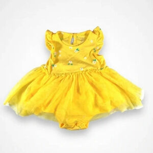 4/$20 George  Yellow Floral Tutu Onesie